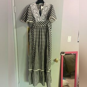 70’s Gingham Maxi Dress🖤